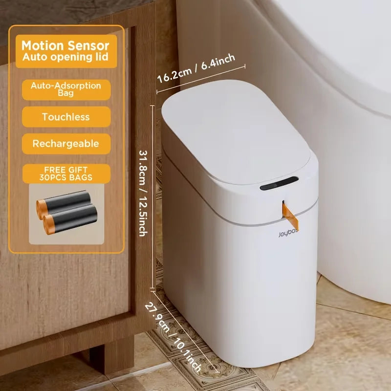 Smart Sensor Trash Can — Auto Bag-Sealing, Motion Sensor Lid, Rechargeable