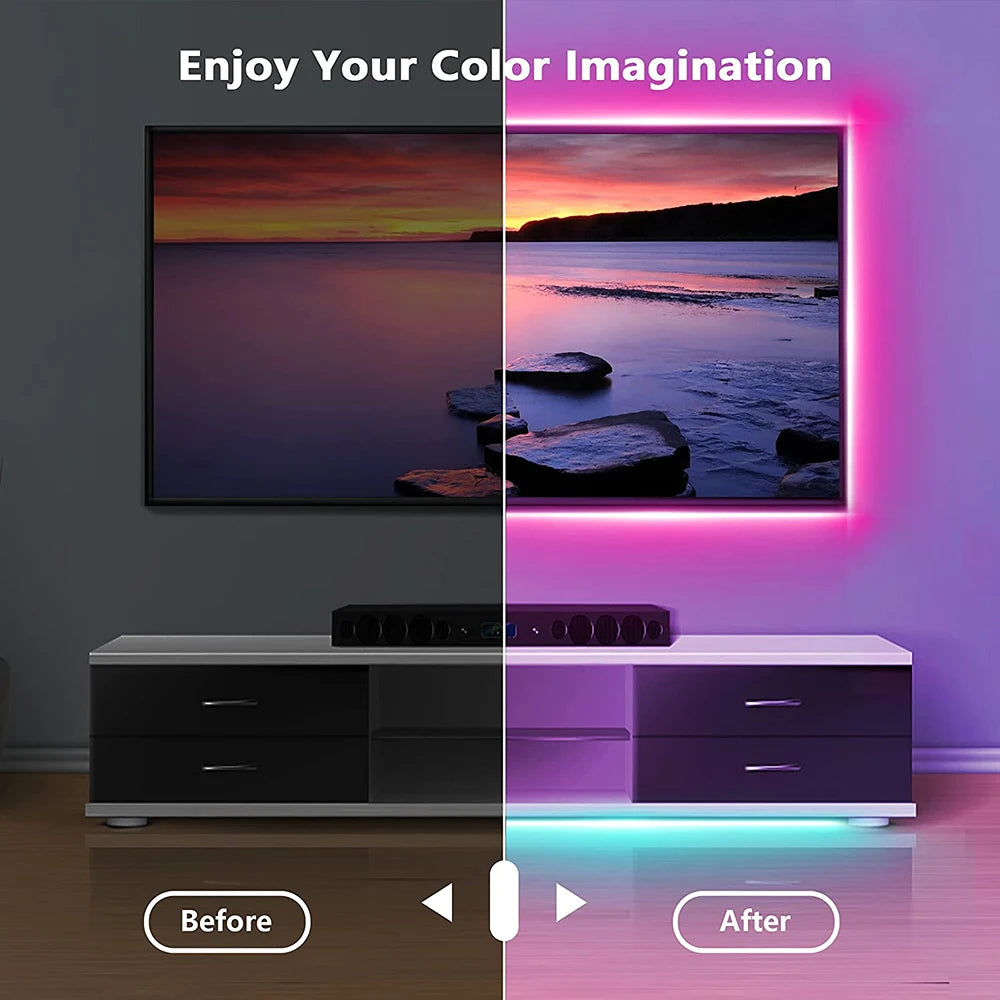 USB Bluetooth LED TV Backlight Strip – RGB 5050, App + Remote Control