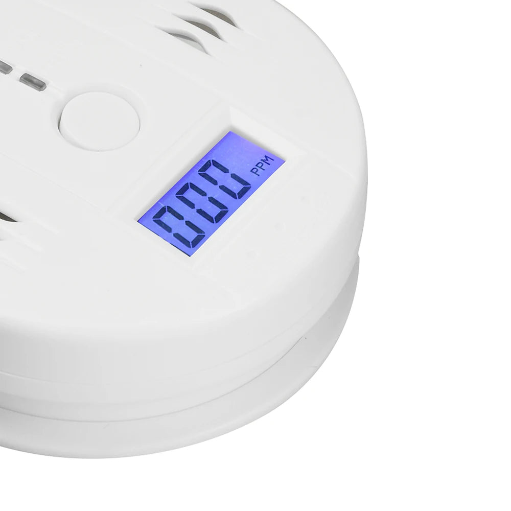 Carbon Monoxide Detector — LCD Display Alarm, Battery Operated