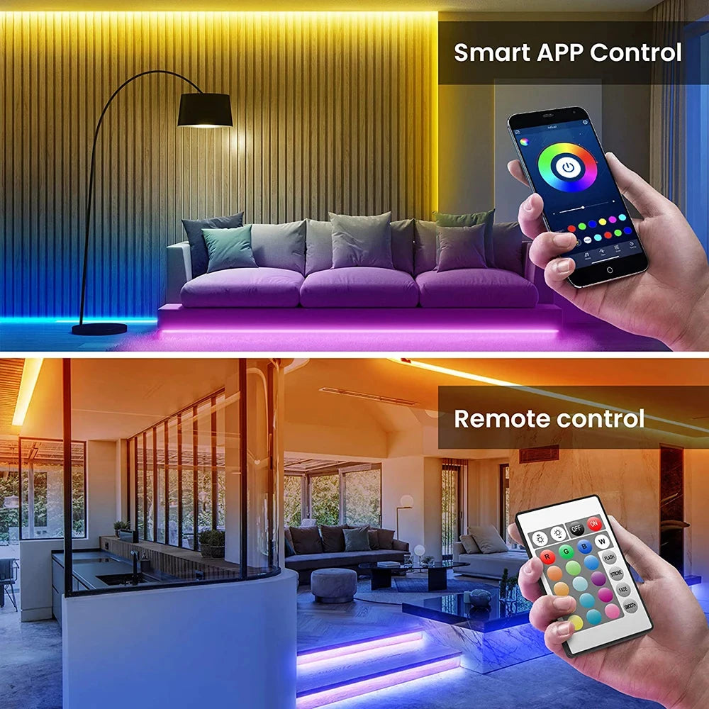 USB Bluetooth LED Strip Light – Music Sync, App + Remote Control, RGB 5050