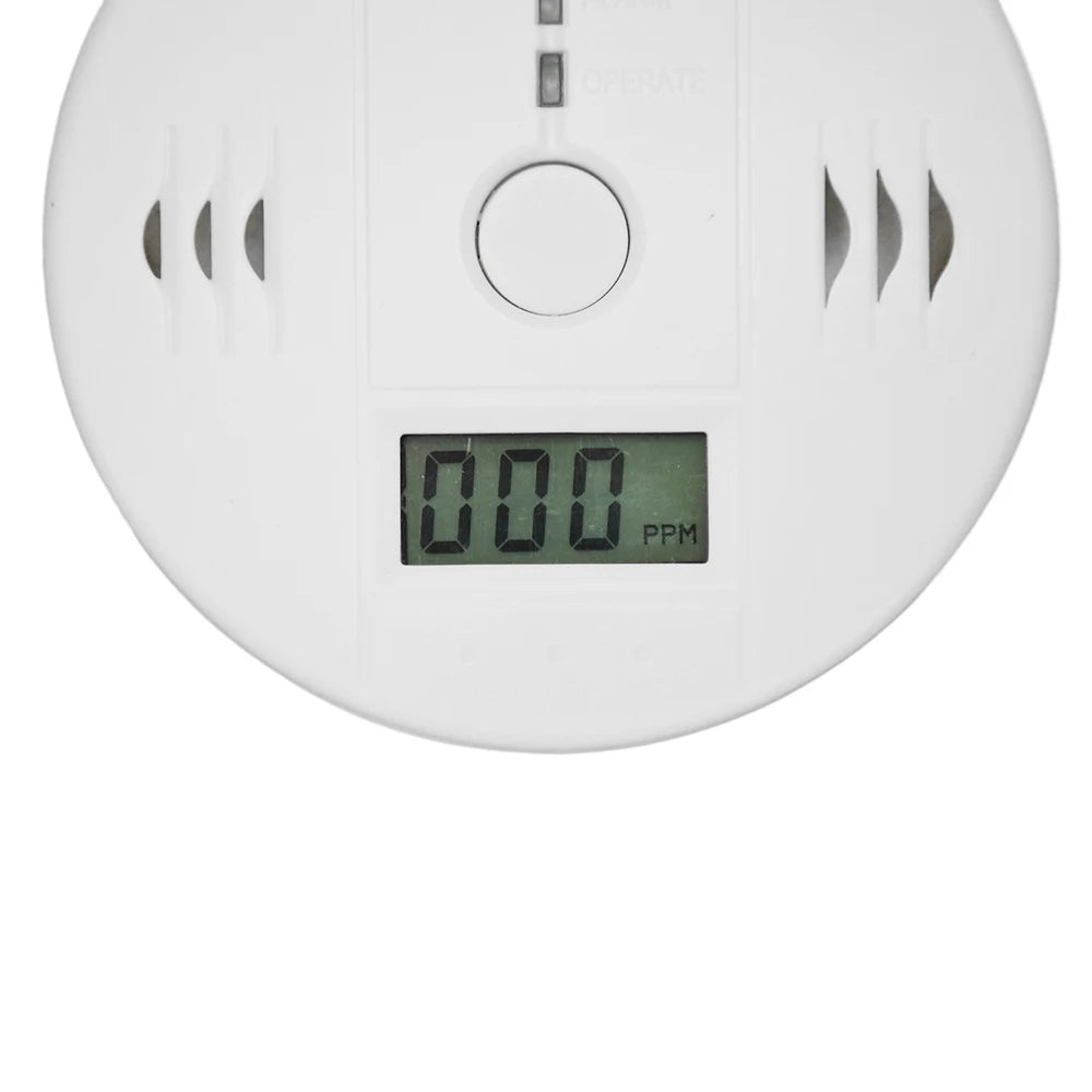 Carbon Monoxide Detector — LCD Display Alarm, Battery Operated