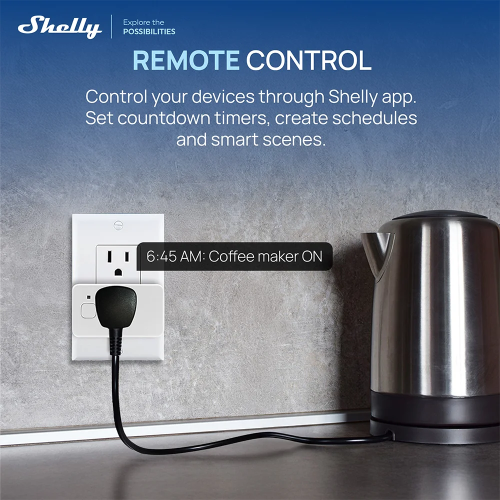 Shelly Plug US Gen4 – WiFi/Bluetooth/Zigbee Smart Outlet with Power Monitoring