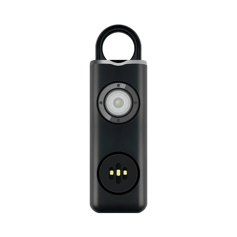 130dB Rechargeable Personal Safety Siren — Strobe Light & Keychain Alarm