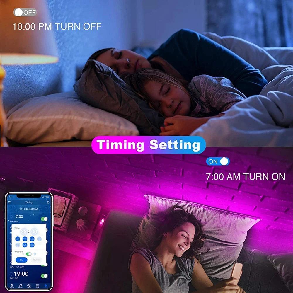 USB Bluetooth LED Strip Light – Music Sync, App + Remote Control, RGB 5050