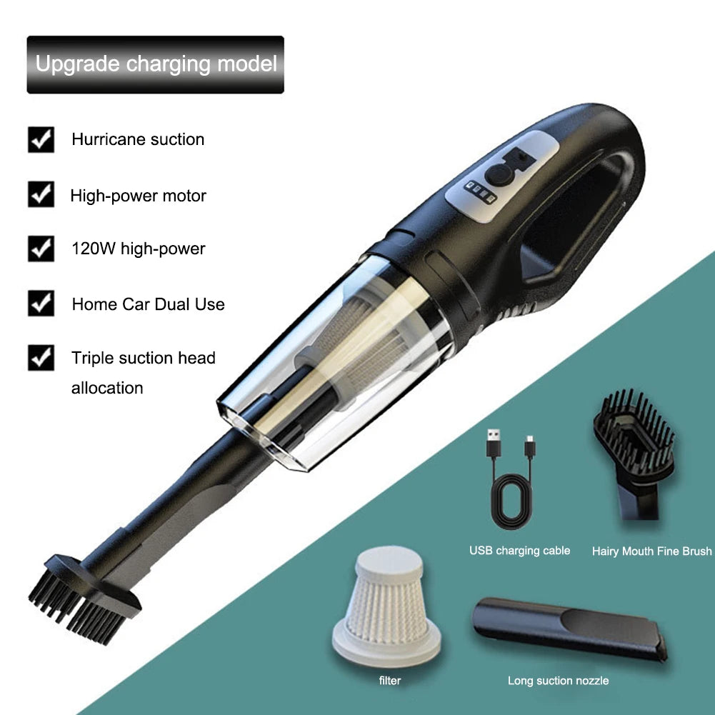 Cordless Handheld Vacuum – USB Rechargeable