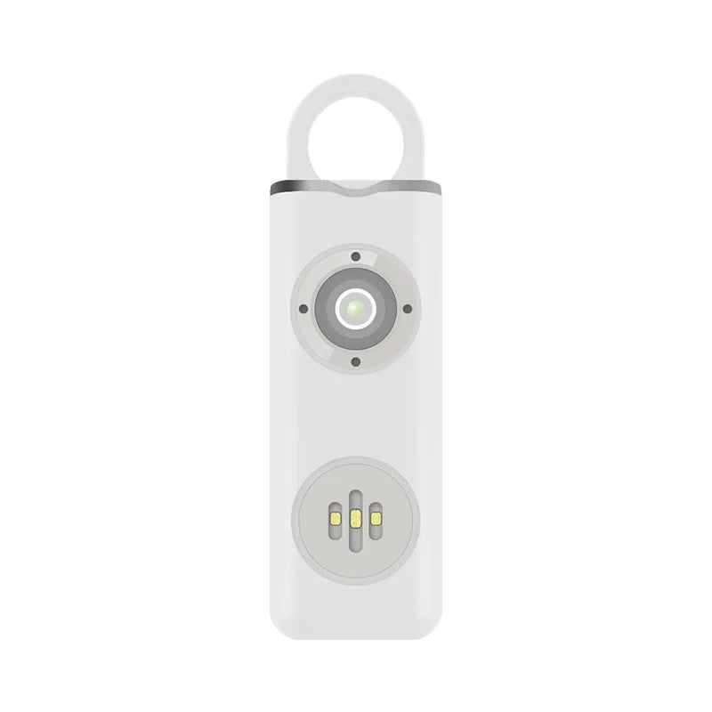 130dB Rechargeable Personal Safety Siren — Strobe Light & Keychain Alarm