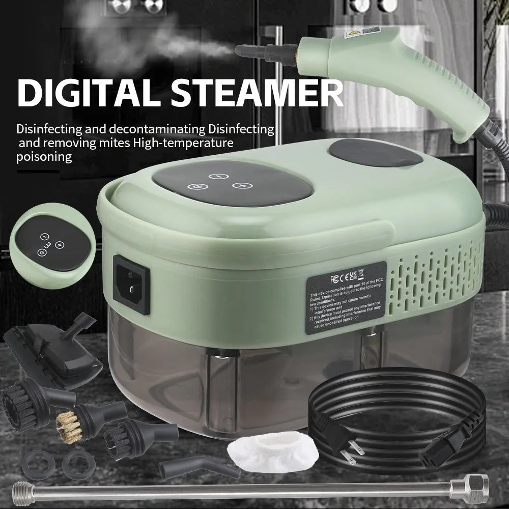 High-Power Digital Steam Cleaner — 2800W, Heavy-Duty Kitchen & Multi-Surface Cleaning