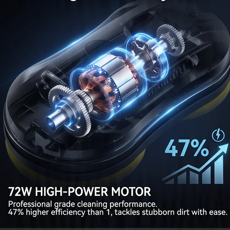 Robot Window Cleaner — 2800Pa Suction, Dual-Side Water Spray, Smart Path Planning
