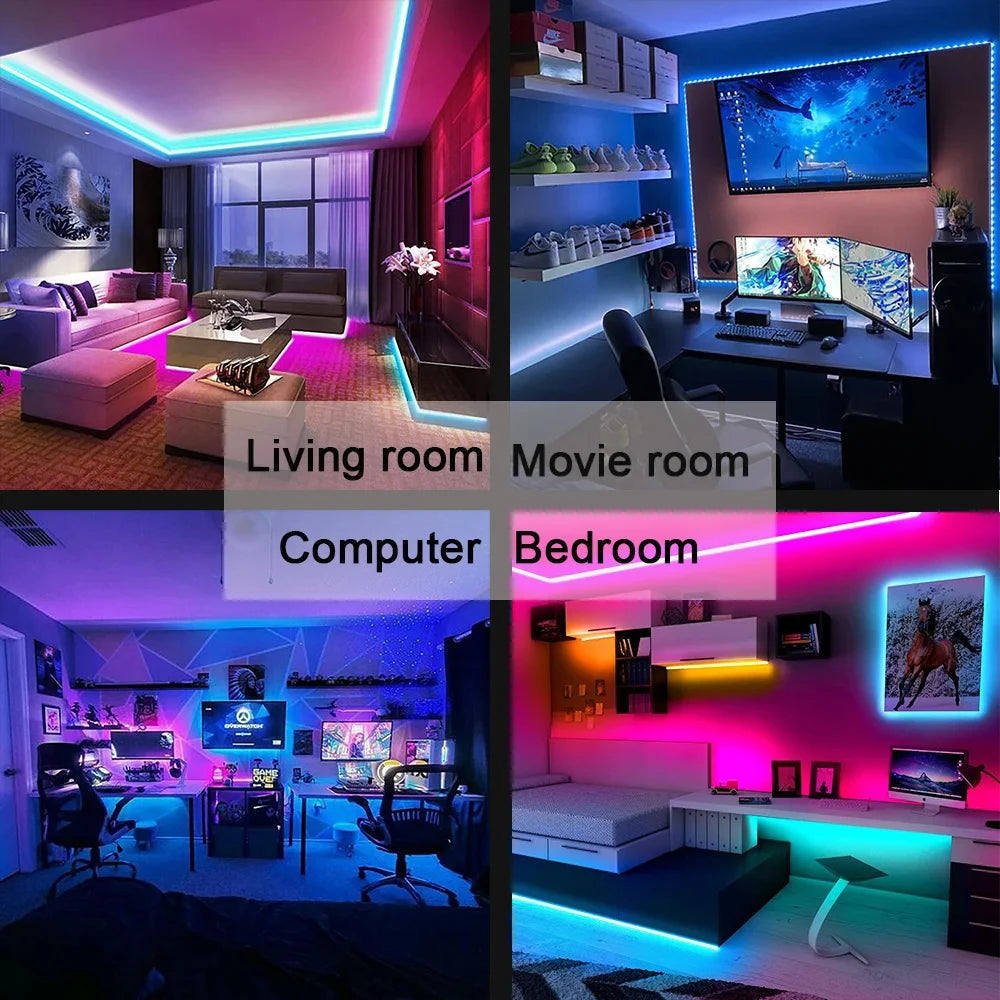 USB Bluetooth LED Strip Light – Music Sync, App + Remote Control, RGB 5050