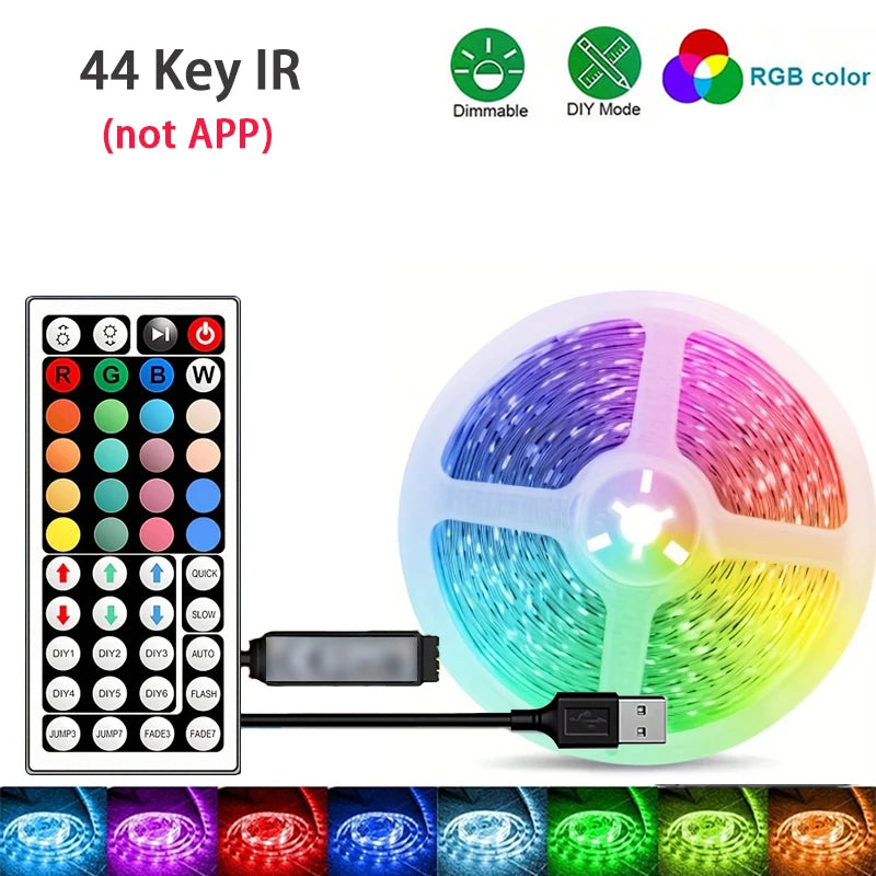 RGB LED Strip Lights 100FT — Bluetooth App Control Music Sync