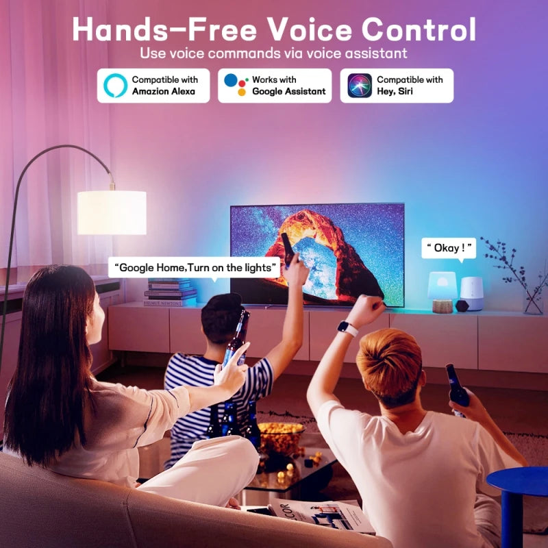 Smart Color-Changing LED Bulb – WiFi + Bluetooth, 16 Million Colors, Music Sync