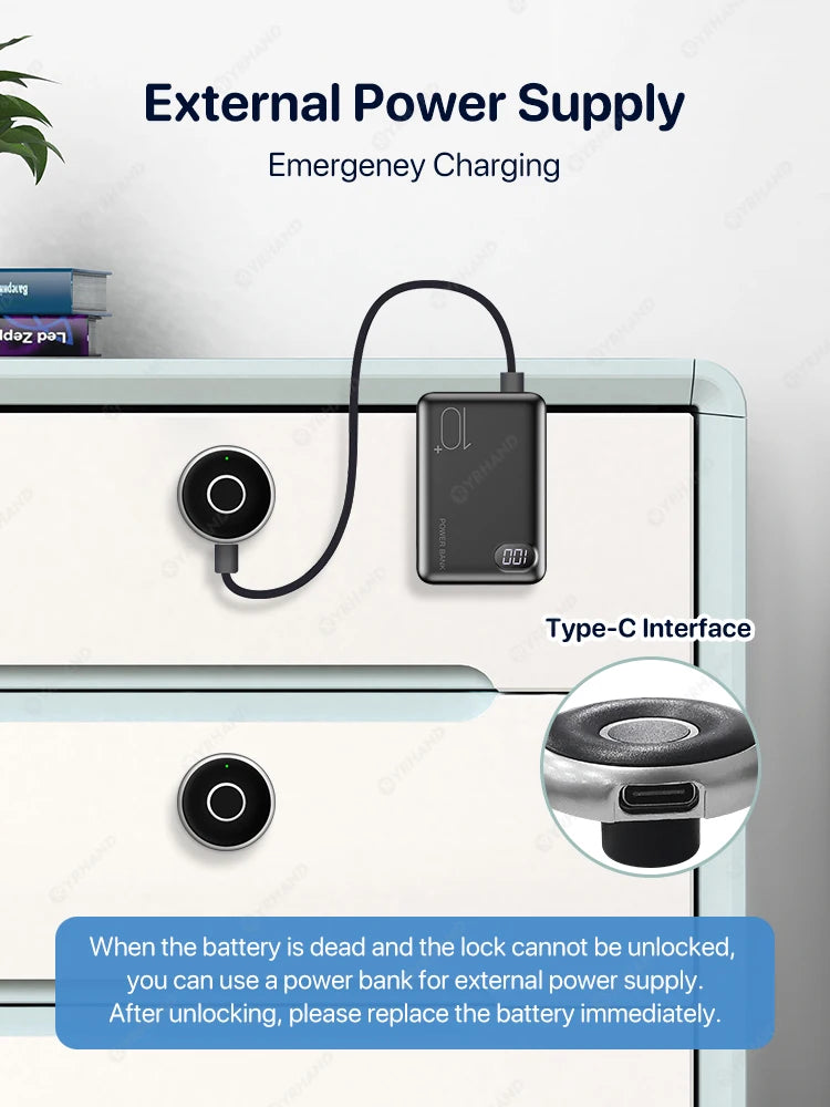 Fingerprint Cabinet Lock — Biometric Drawer & Cabinet Security, No App Required