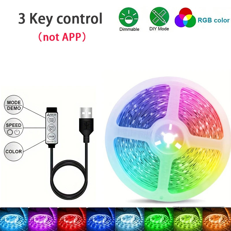 RGB LED Strip Lights 100FT — Bluetooth App Control Music Sync