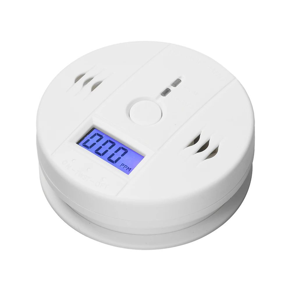 Carbon Monoxide Detector — LCD Display Alarm, Battery Operated