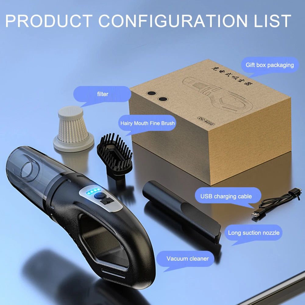 Cordless Handheld Vacuum – USB Rechargeable