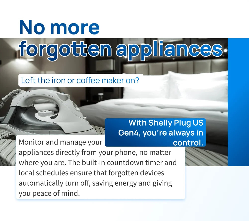 Shelly Plug US Gen4 – WiFi/Bluetooth/Zigbee Smart Outlet with Power Monitoring
