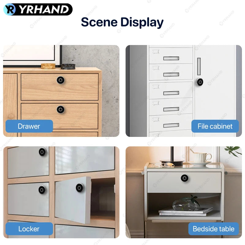 Fingerprint Cabinet Lock — Biometric Drawer & Cabinet Security, No App Required