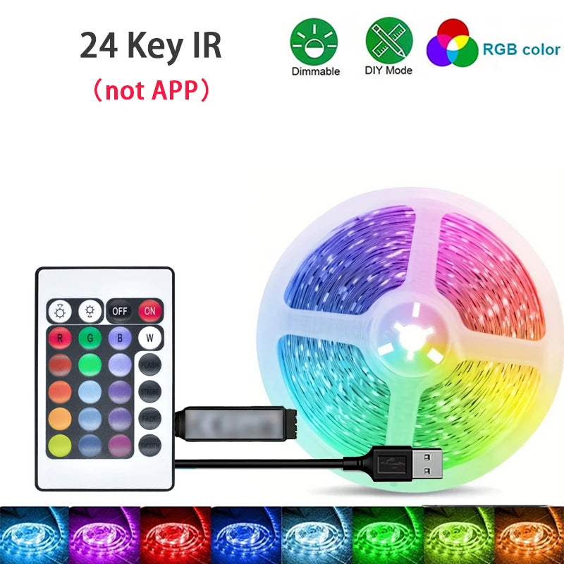 RGB LED Strip Lights 100FT — Bluetooth App Control Music Sync