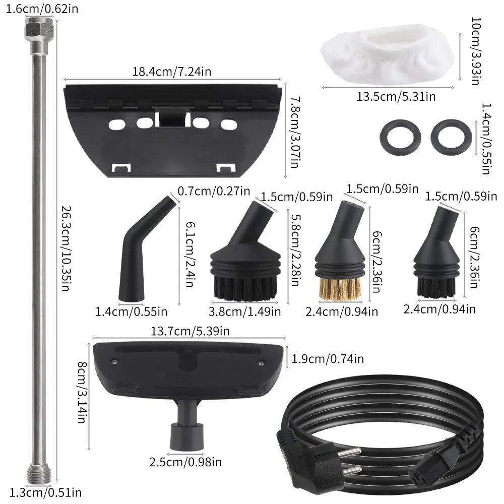 High-Power Digital Steam Cleaner — 2800W, Heavy-Duty Kitchen & Multi-Surface Cleaning