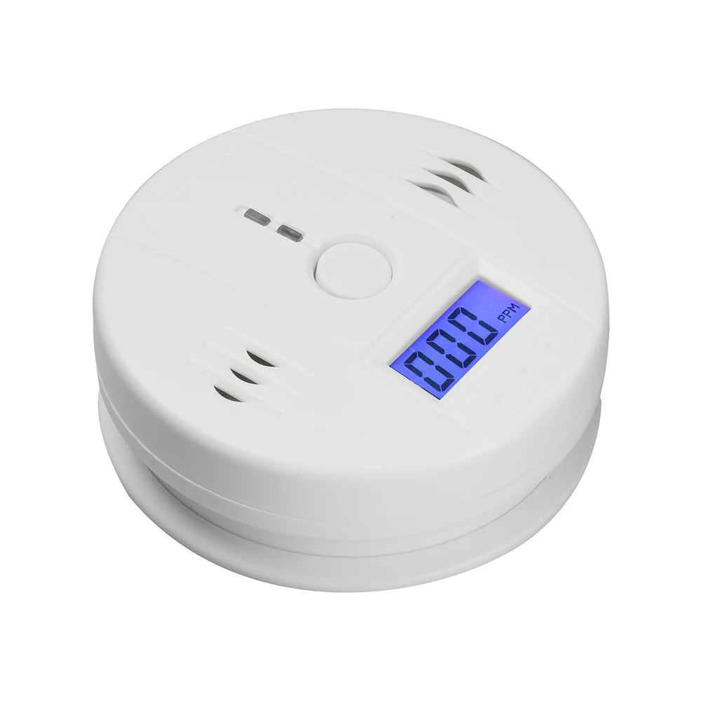 Carbon Monoxide Detector — LCD Display Alarm, Battery Operated